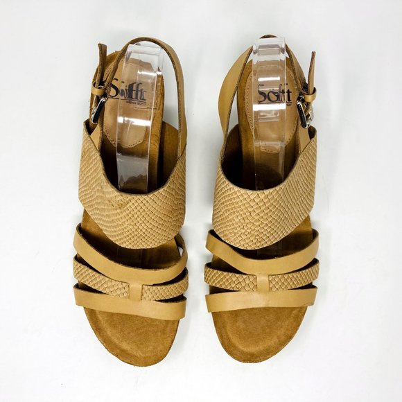 Sofft Velora Snakeskin Embossed Wedge Sandal NWT - Picture 3 of 6